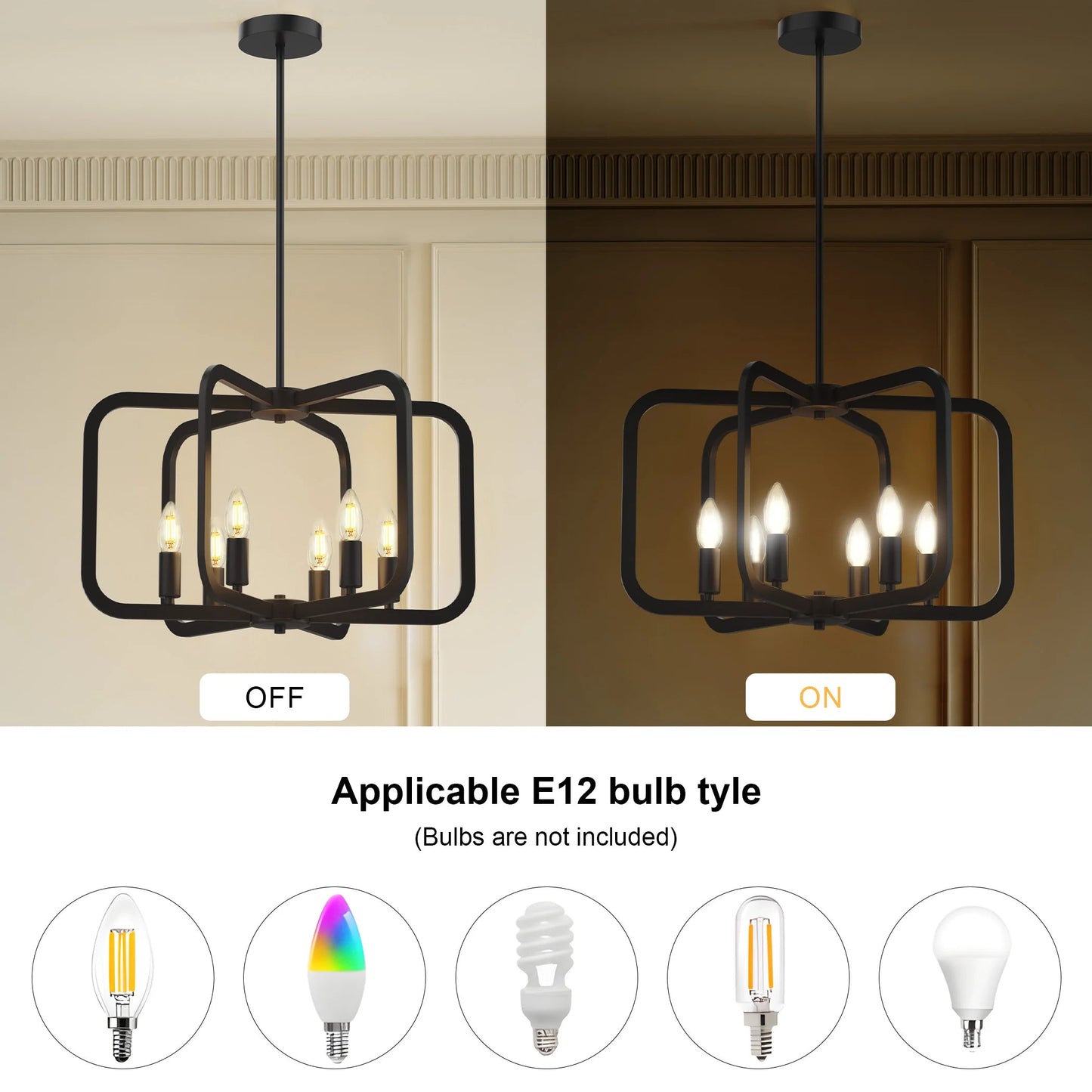 Electronic Candle Chandelier Light Fixture