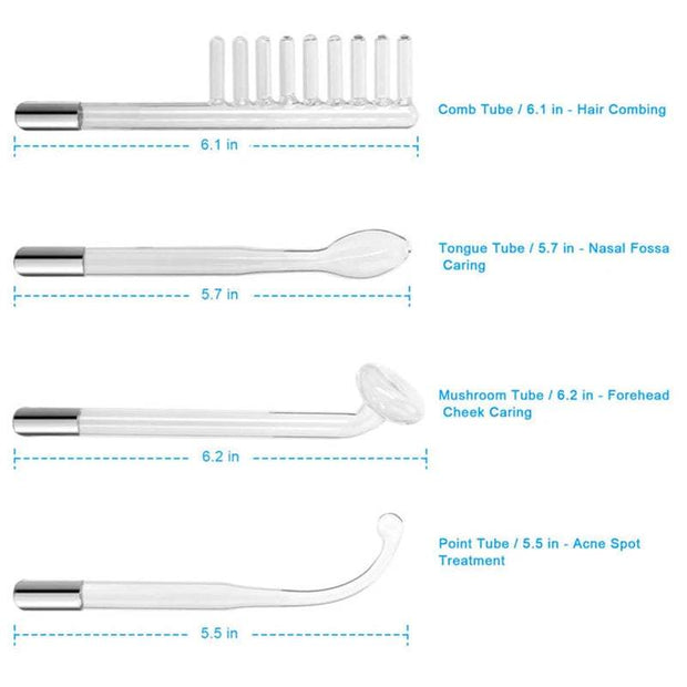 Portable Handheld High Frequency Skin Therapy Wand Machine for Acne Massage Skin Rejuvenation Tightening Wrinkle Reducing Tool