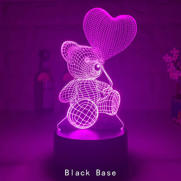3D Lamp Acrylic USB LED Night Lights Neon Sign Lamp Xmas Christmas Decorations for Home Bedroom Birthday Decor Valentines Day Gifts