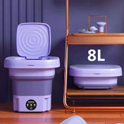 Compact Folding Washer & Dryer - Portable 8L Capacity